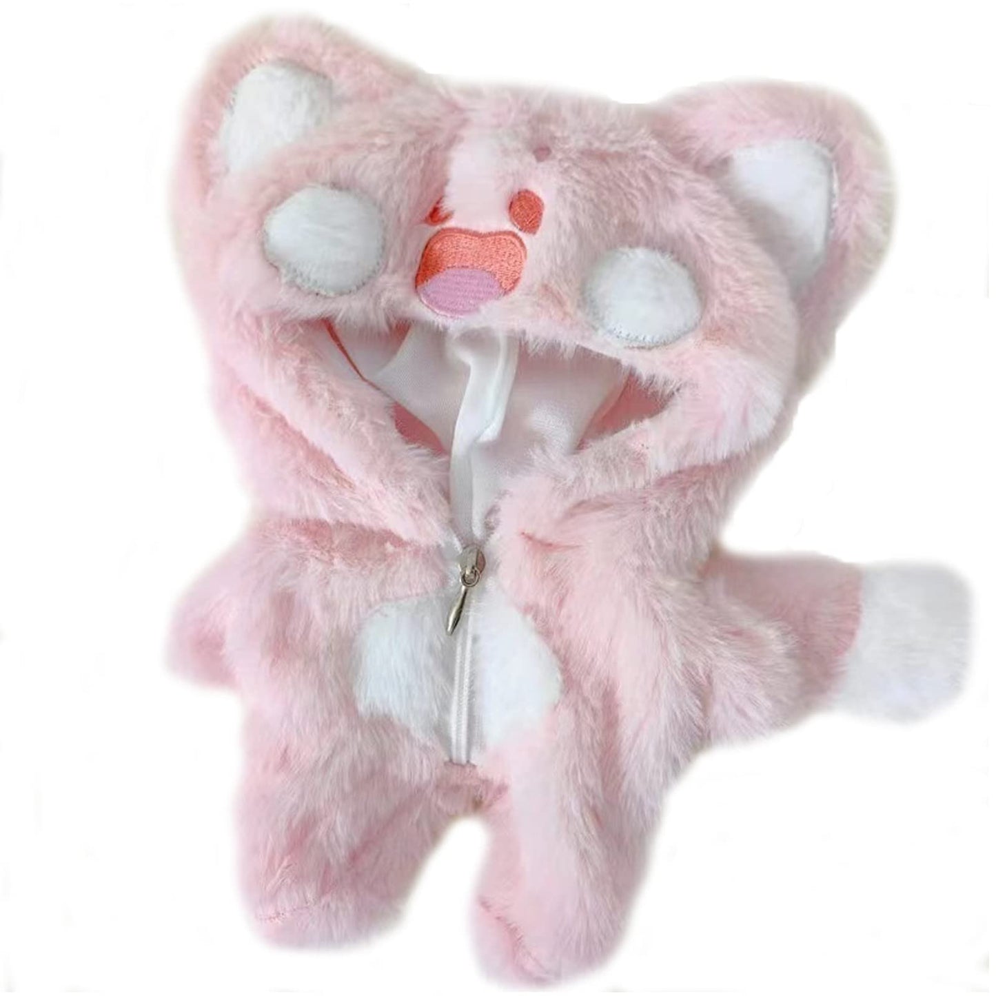 20cm Plush Doll Clothes Anime Figure Outfits for Skzoo Dolls Plush Toys Soft Stuffed Animals Cotton Doll Gift Dolls for Girl(for 20cm Doll) (PinkCat Suit)